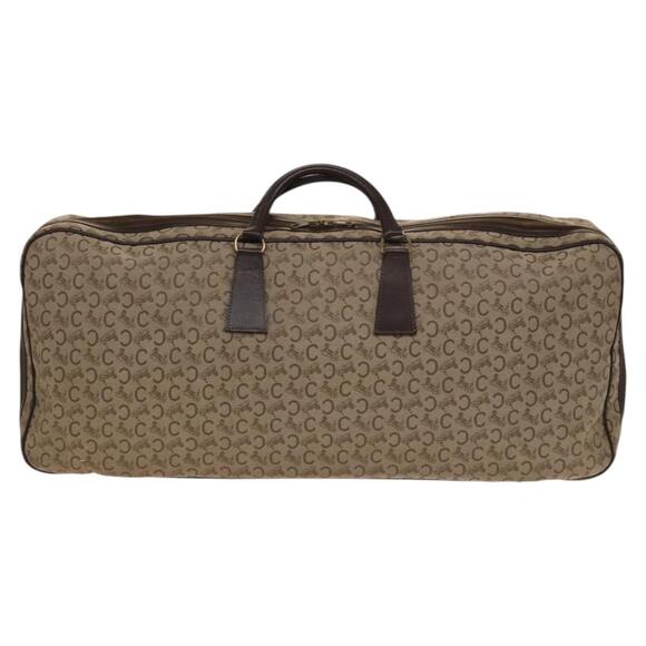 CELINE C Sulky Boston Bag Canvas Beige Gold - Picture 3 of 12